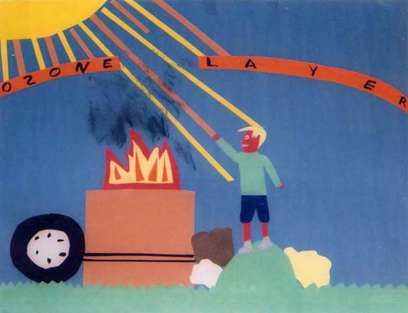 Poster: "Burn Barrels and Ozone Layer"